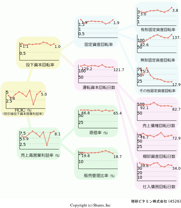理研ビタミン株式会社の経営効率分析(ROICツリー)