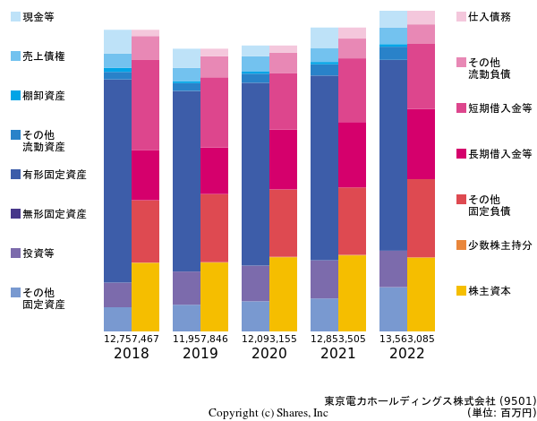東京電力ホールディングス株式会社の貸借対照表